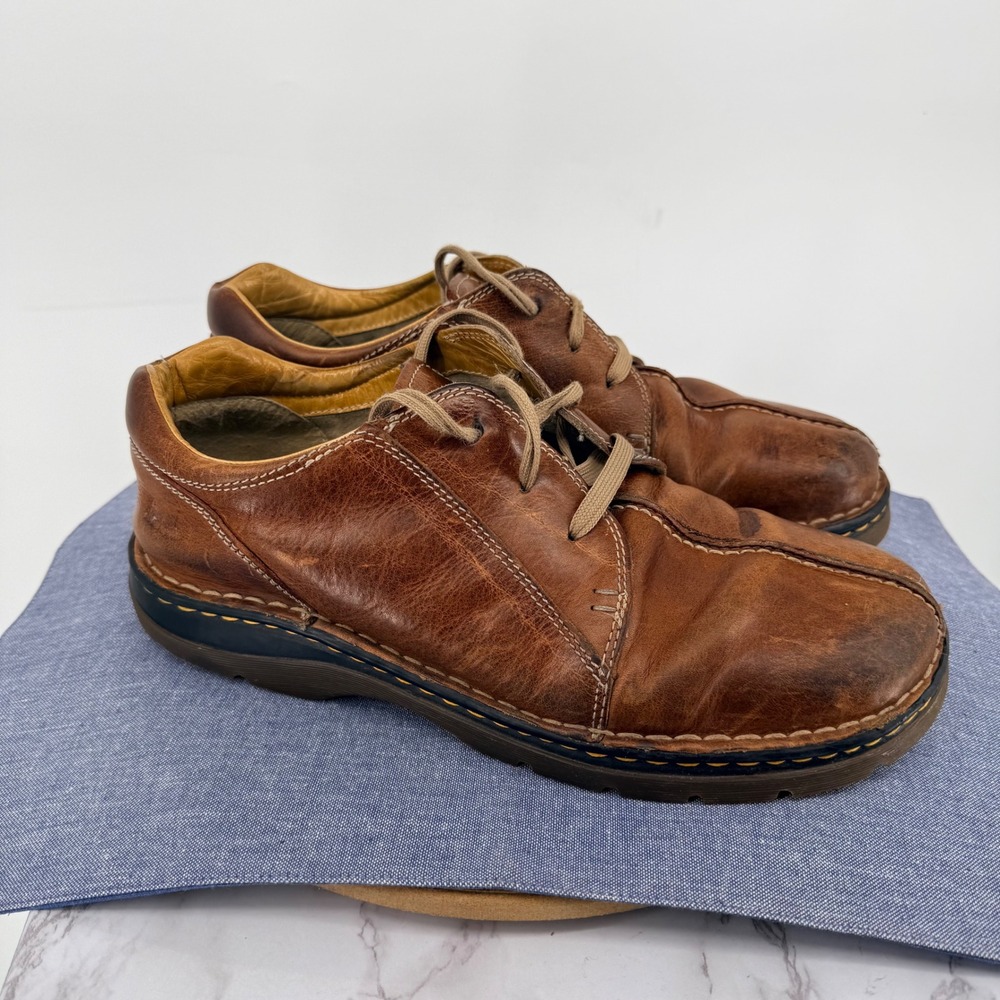 Dr. Martens 11232 Oxford Men 12 Brown Leather Split Toe Lace Up Shoes Vtg Chunky